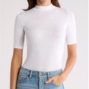 Rag and Bone Lea Mock Neck White Size M NWT